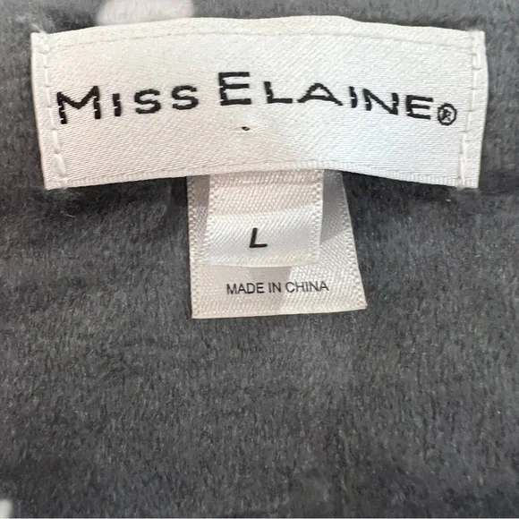Miss Elaine Long Robe/Dress Full Length Zipper Side Pockets L - Picture 6 of 6